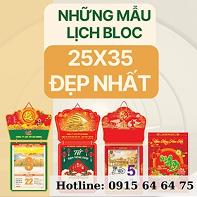 Những mẫu lịch bloc 25x35 đẹp nhất
