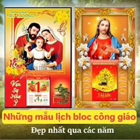 Những mẫu lịch bloc công giáo đẹp nhất qua các năm