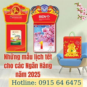 Những mẫu mẫu lịch tết cho các Ngân Hàng năm 2025