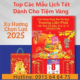 Top Các Mẫu Lịch Tết Dành Cho Tiệm Vàng – Xu Hướng Chọn Lựa 2025