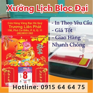 Xưởng Lịch Bloc Đại In Theo Yêu Cầu - Giá Tốt - Giao Hàng Nhanh Chóng 