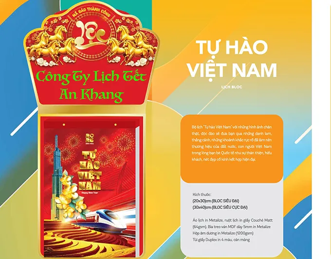 Lịch bloc 2026 tự hào Việt Nam