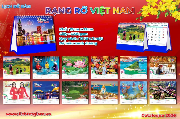 lịch để bàn 2026