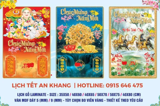 In lịch treo tường tại Ninh Thuật