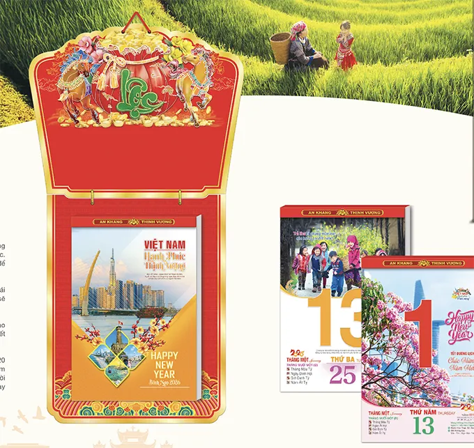 lịch treo tường bloc loại mã đáo thành công