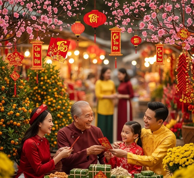 hình ảnh sum vầy tết