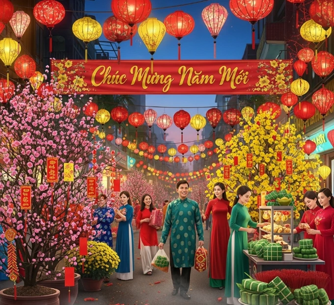 không khí tết dương lịch