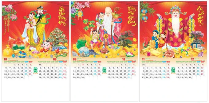 Lịch Thần Tài Phong Thủy