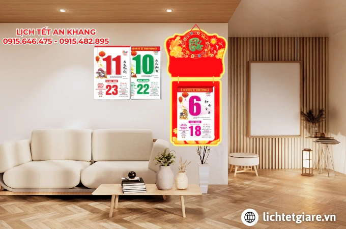 lịch trang trí 20x30