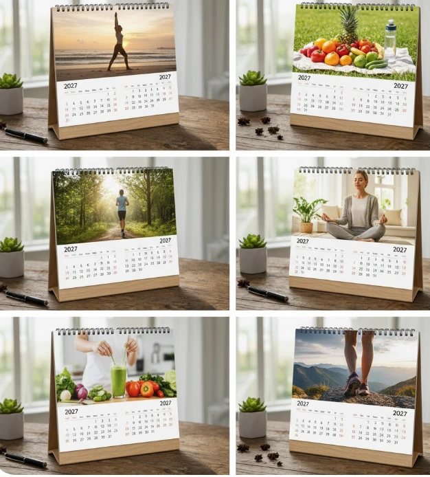 lịch bàn chủ đề lối sống lành mạnh