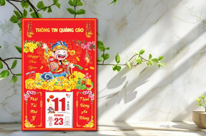 lịch treo tường Metalize