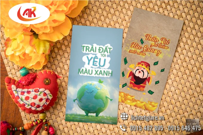 Mẫu bao lì xì đỏ phối vàng truyền thống